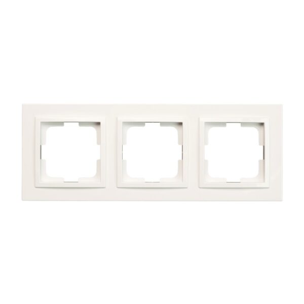 Ramă de aparataj Mono Electric Despina, 3 module, PVC, alb
