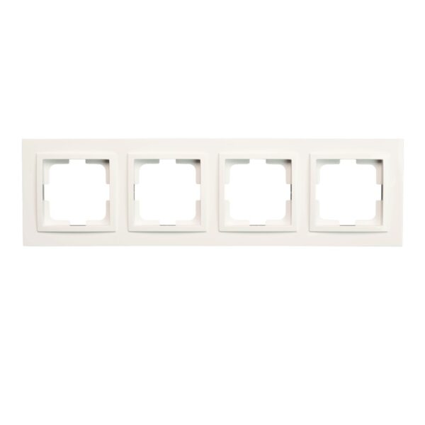 Ramă de aparataj Mono Electric Despina, 4 module, PVC, alb