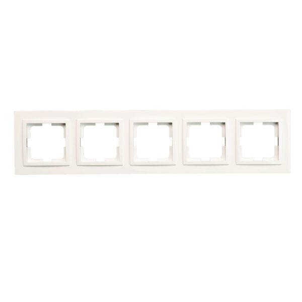 Ramă de aparataj Mono Electric Despina, 5 module, PVC, alb
