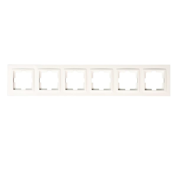 Ramă de aparataj Mono Electric Despina, 6 module, PVC, alb