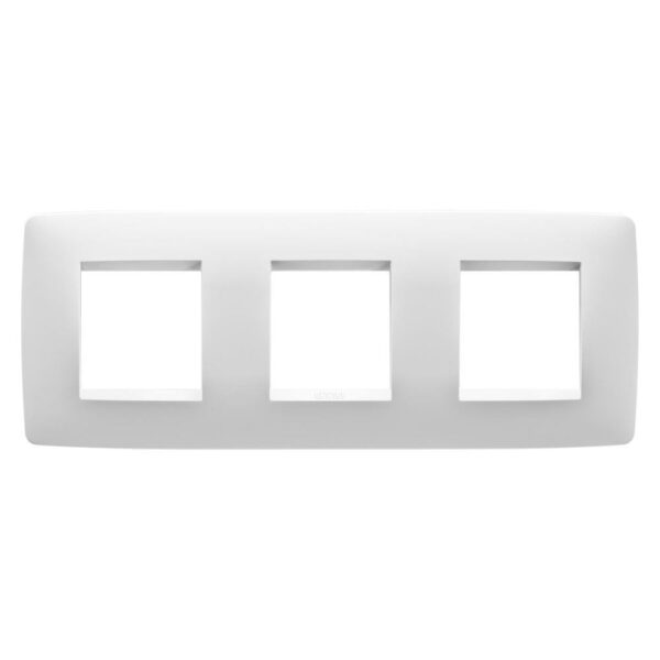 Ramă decor 2 + 2 + 2 module Chorus, Gewiss GW16126TB, alb lapte