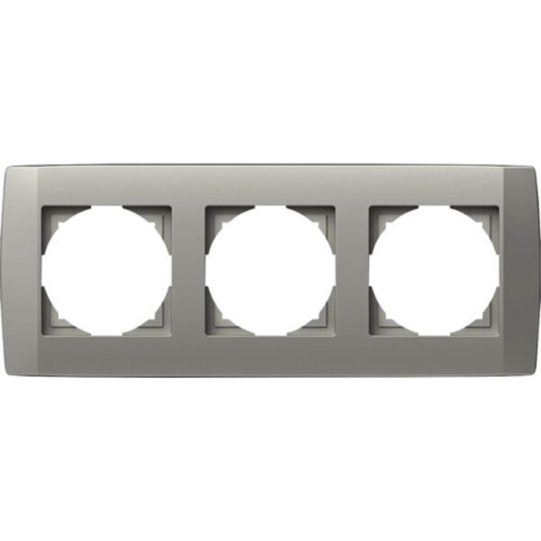 Ramă decorativă 3 module, Tem Logiq, titan