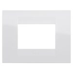 Ramă decorativă aparataj Gewiss GW16403TB Geo, 3 module, tehnopolimer, alb