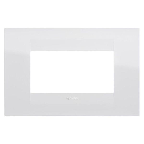 Ramă decorativă aparataj Gewiss GW16404TB Geo, 4 module, tehnopolimer, alb