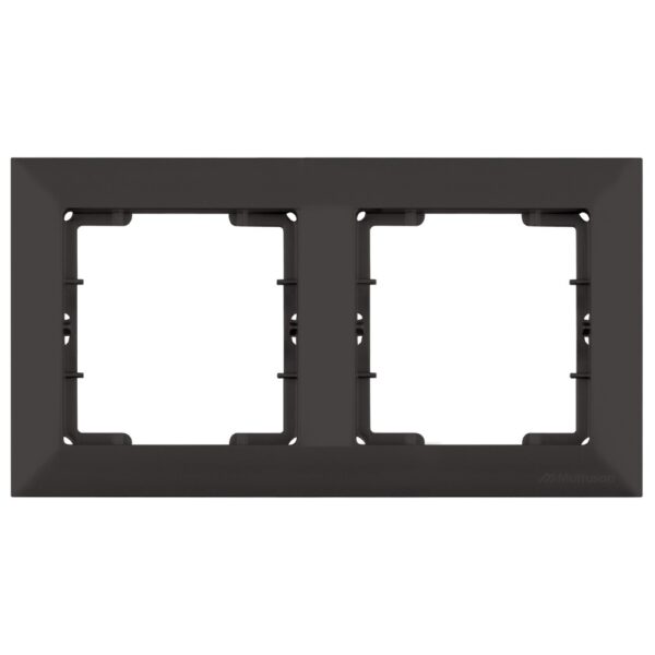 Ramă decorativă Mutlusan Candela, 2 module, orizontală, negru catifea, 160 x 85 mm