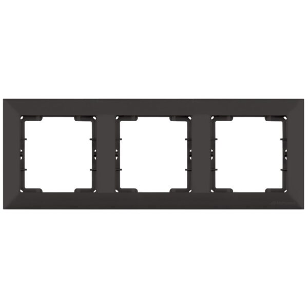 Ramă decorativă Mutlusan Candela, 3 module, orizontală, negru catifea, 245 x 85 mm