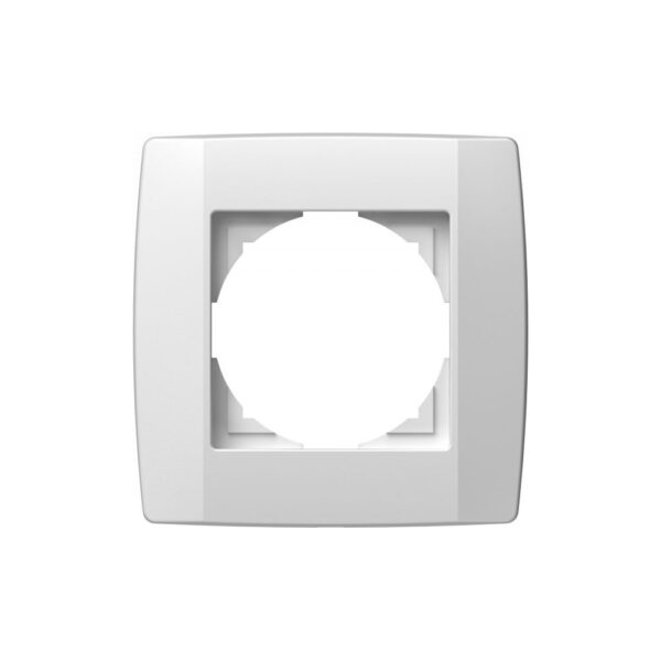 Ramă decorativă simplă TEM, Logiq, 1 modul, plastic, polar white