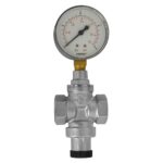 Reductor de presiune Ferro RC20SM, alamă, PN16, cu racord manometru 1/4"