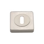 Rozeta pentru cheie Gamet, patrata, zamac, nichel satinat, 52 x 52 mm