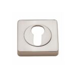 Rozeta pentru cilindru Gamet, patrata, zamac, nichel satinat, 52 x 52 mm