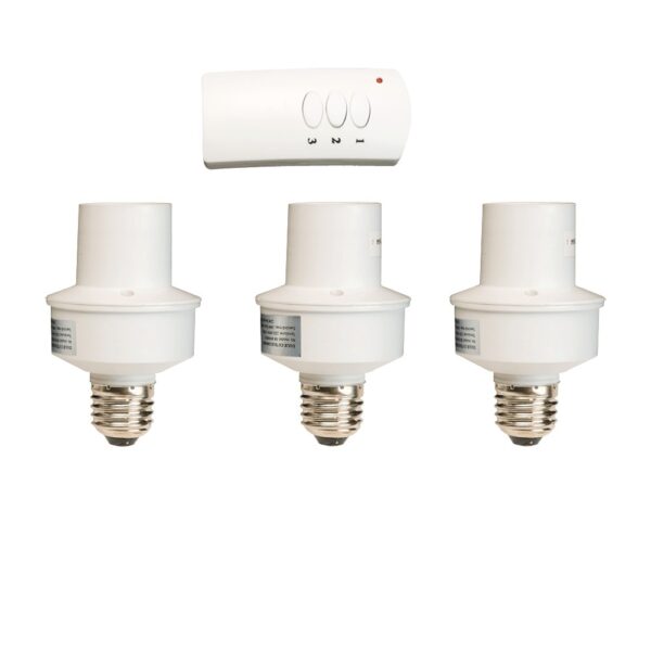 Set 3 dulii cu telecomanda Benko, E27, baterii incluse