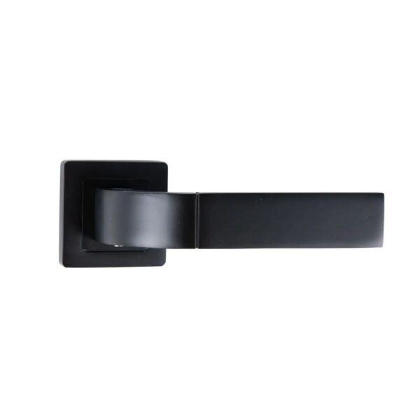 Set manere Yale Bologna, cu rozete wc si cheie incluse, aluminiu, negru mat