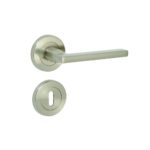 Set manere Yale Cortina,cu rozeta din aliaj de zinc, aluminiu argintiu, 6 x 19 x 19 cm