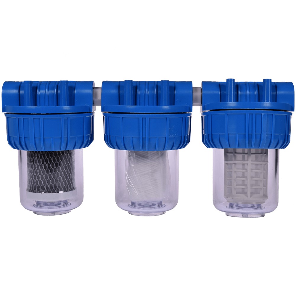 sistem-de-filtrare-in-3-trepte-sita-polipropilena-si-carbune-6 Sistem de filtrare în 3 trepte: sită, polipropilenă și cărbune activ, 5", racord 1/2"