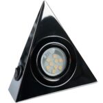 Spot LED piramidal, 2W, cromat, lumina calda, IP22