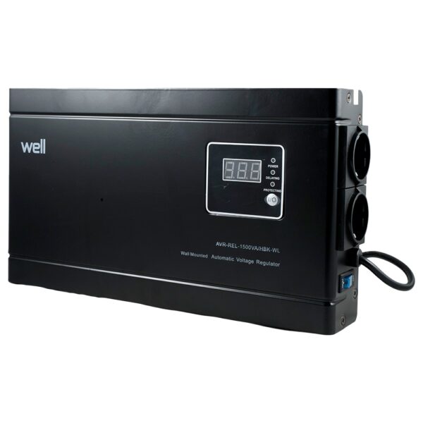 Stabilizator Automat de Tensiune Well - 1500VA/900W, frecventa intrare 45-65Hz