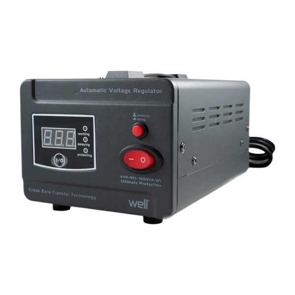 Stabilizator de tensiune cu releu, 1500 VA, afisaj digital