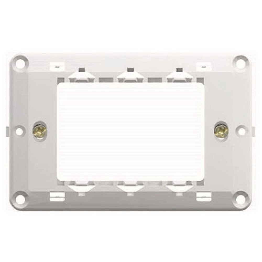 Suport de fixare Modul, metal, 3 module, alb Suport de fixare Modul, metal, 3 module, alb