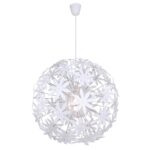 Suspensie Globo Stella, 1xE27, 60W, H 1500 mm x D 600 mm, alb