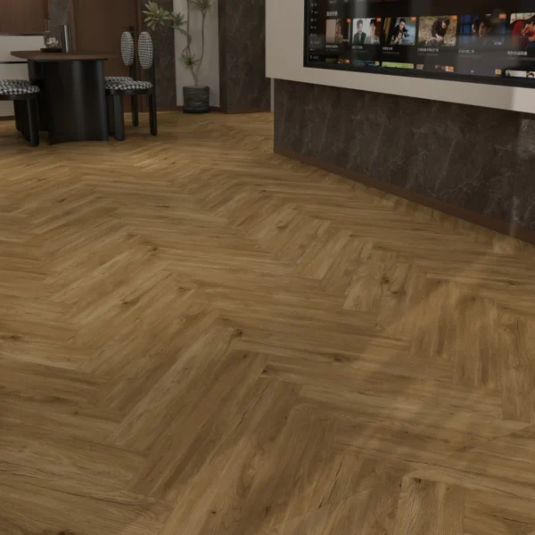 Parchet SPC herringbone 6 mm Stejar Matur, montaj in spic, clasa 33, cod TDSPC012 - imaginea 2