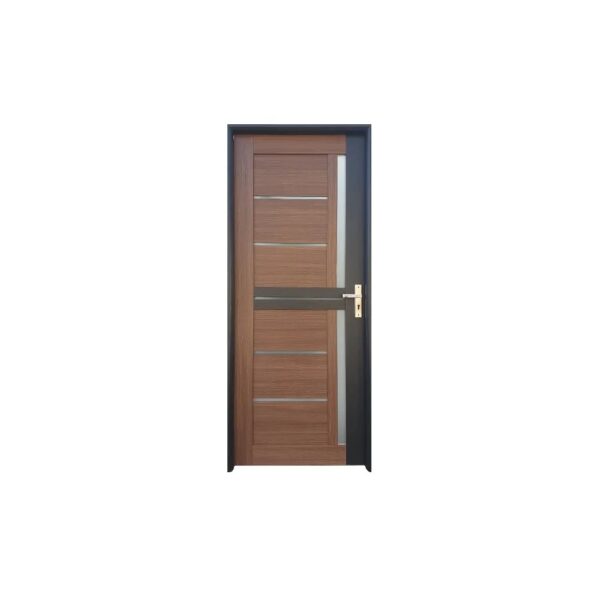 Usa interior MDF Pamate U79B, reversibila, cu geam, wenge, 200 x 60 cm