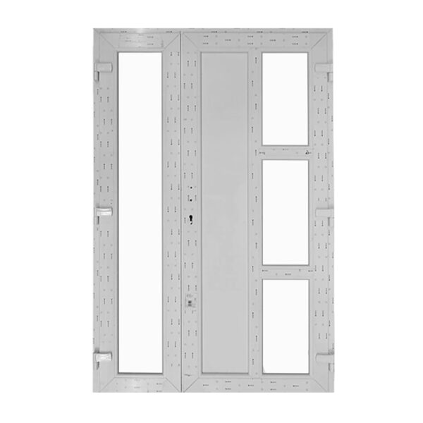 Usa PVC pentru intrare, alb, 120 x 205 cm, dreapta
