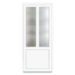Usa PVC pentru intrare, alb, 86 x 188 cm, 5 camere, stanga