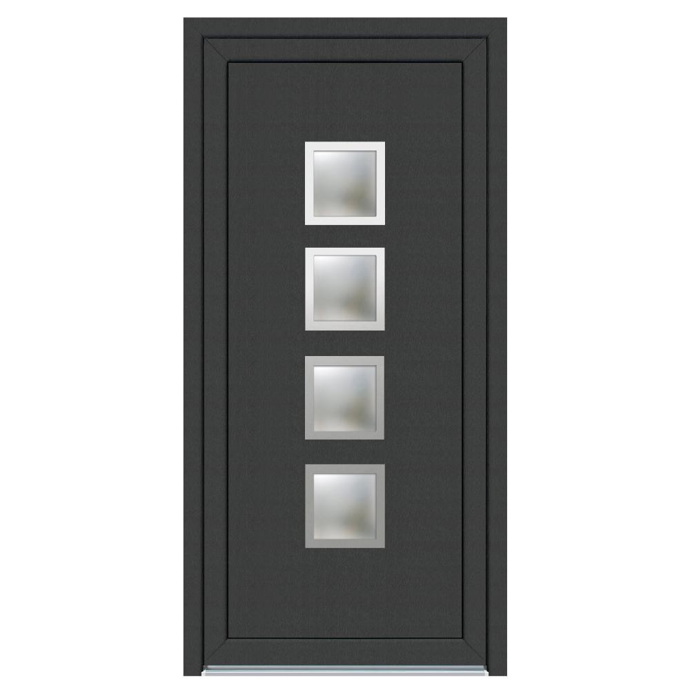 Usa PVC pentru intrare KF08, antracit, 98 x 200 cm, 5 camere, stanga Usa PVC pentru intrare KF08, antracit, 98 x 200 cm, 5 camere, stanga