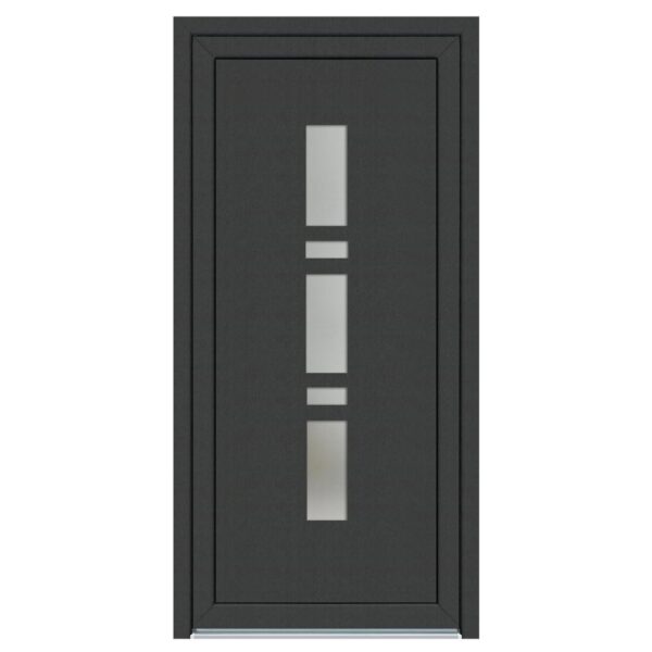 Usa PVC pentru intrare KF28, antracit, 98 x 200 cm, 5 camere, dreapta
