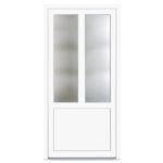 Usa PVC pentru intrare KF94, alb, 98 x 200 cm, 5 camere, dreapta