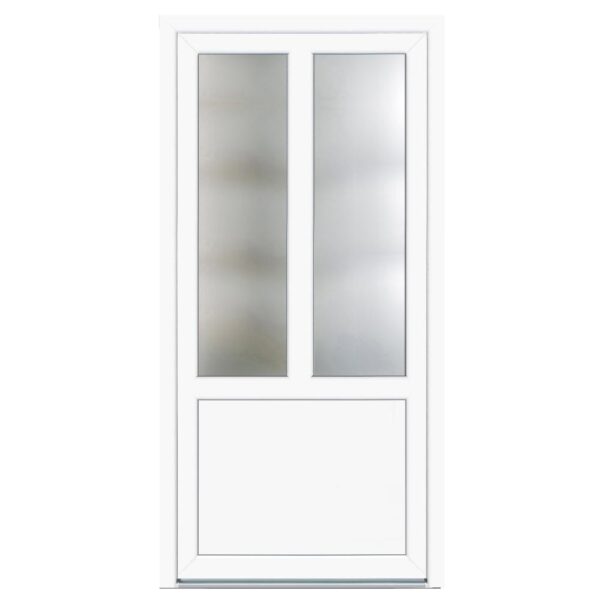 Usa PVC pentru intrare KF94, alb, 98 x 200 cm, 5 camere, dreapta
