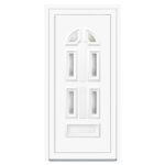 Usa PVC pentru intrare KT23, alb, 98 x 200 cm, 5 camere, dreapta