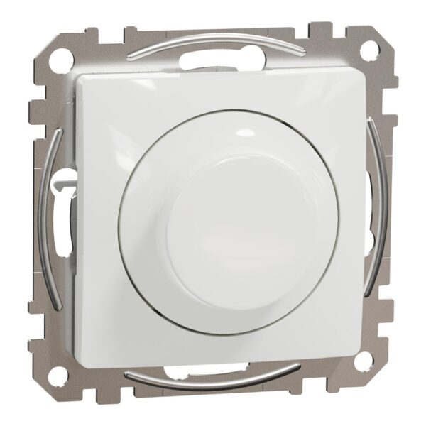 Variator universal rotativ LED Schneider Sedna SDD111502, max. 100 W, încastrat, pentru interior, termoplastic, alb, 73 x 73 x 55 mm