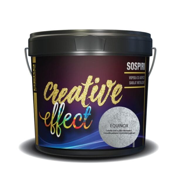 Vopsea decorativă cu aspect sablat metalizat, Deko Creative Effect Sospiri Equinox, 1,25 l