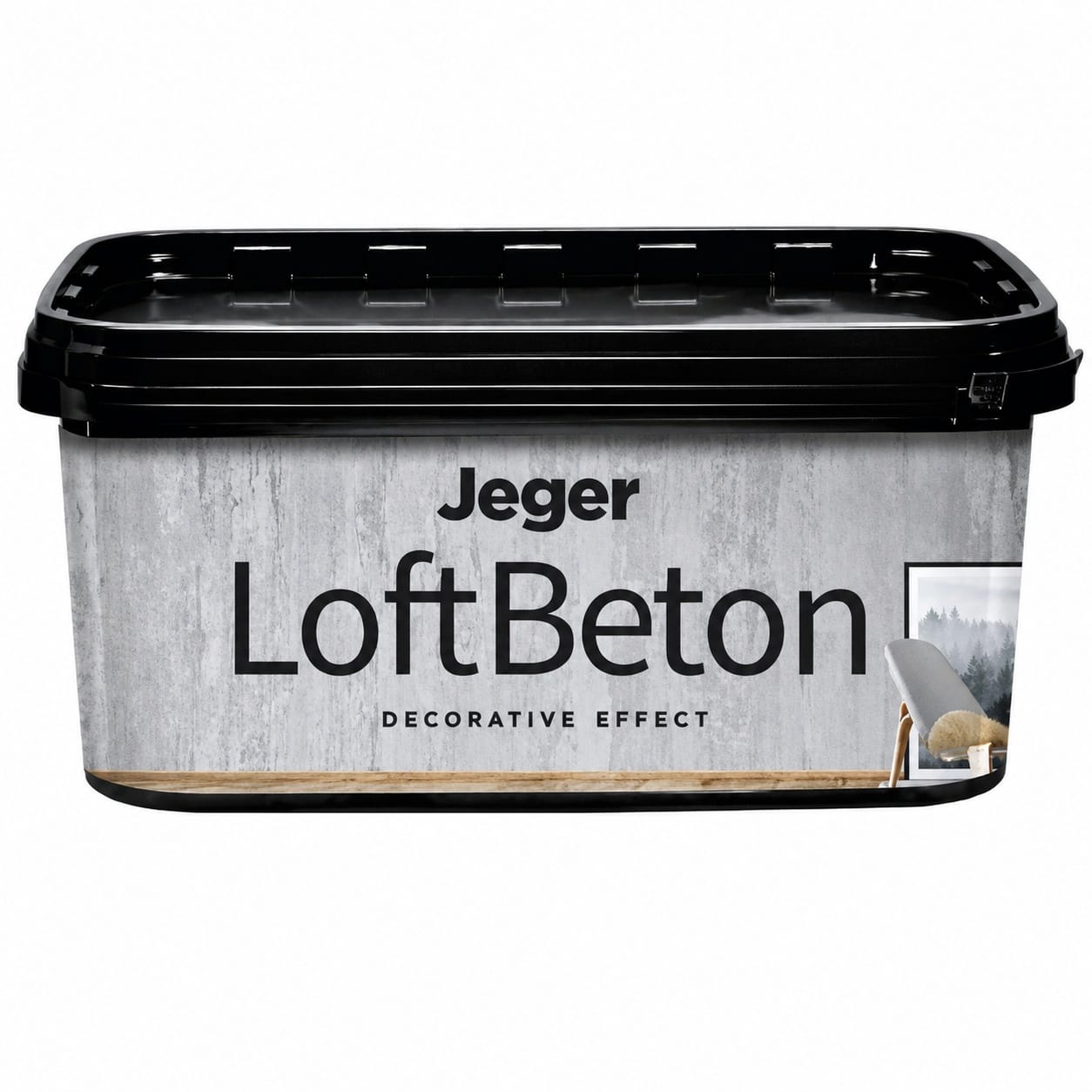 Vopsea decorativă cu aspect de beton Jeger Loft Beton, gri nr. 1, 2 l Vopsea decorativă cu aspect de beton Jeger Loft Beton, gri nr. 1, 2 l