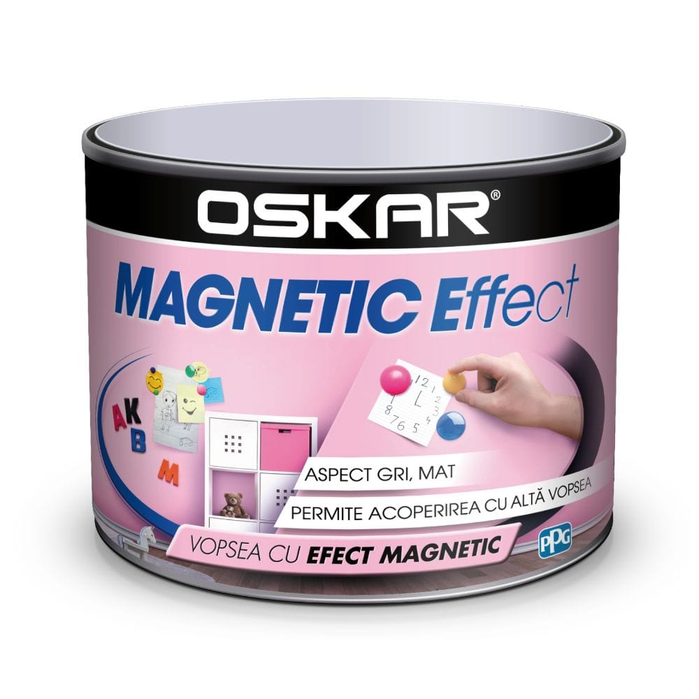 Vopsea decorativă Oskar Magnetic Effect, interior, 0,5 l Vopsea decorativă Oskar Magnetic Effect, interior, 0,5 l