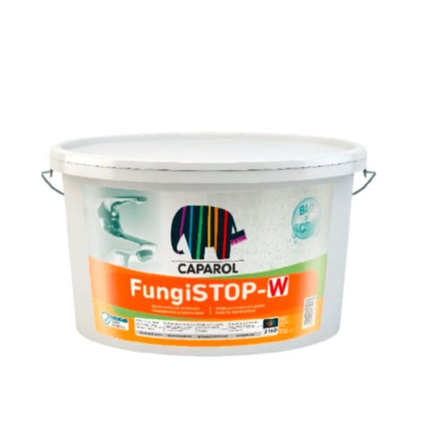 Vopsea lavabilă antimucegai Caparol Fungistop-W, interior, baie și bucătărie, alb, 2,5 l