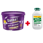 Vopsea lavabilă antimucegai Danke, interior, baie și bucătărie, alb, 15 l + Amorsă 4 l