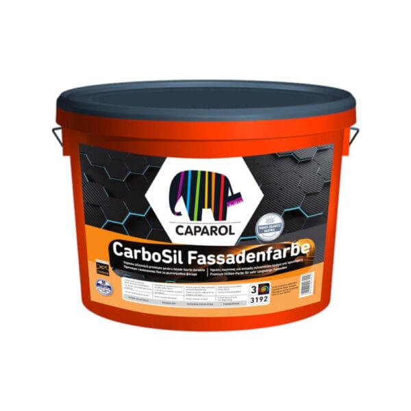 Vopsea lavabilă exterior Caparol CarboSil Fassadenfarbe, alb, 2,35 l