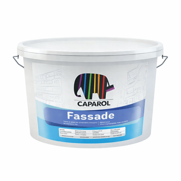 Vopsea lavabilă exterior Caparol Fassade, rezistentă la intemperii, alb, 2,5 l