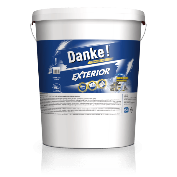 Vopsea lavabilă exterior Danke, alb, 25 l