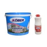 Vopsea lavabilă exterior Kober Fassade, alb, 15 l + amorsă 3 l
