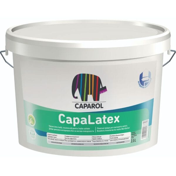 Vopsea lavabilă interior Caparol Capalatex, alb, 2,5 l