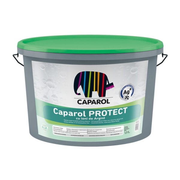 Vopsea lavabilă interior Caparol Protect, cu ioni de argint, alb, 2,5 l
