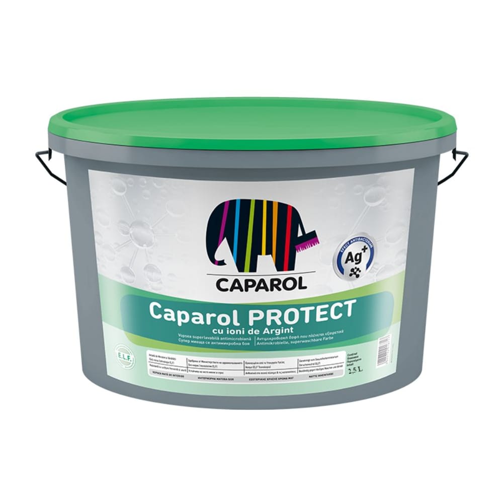 Vopsea lavabilă interior Caparol Protect, cu ioni de argint, alb, 2,5 l Vopsea lavabilă interior Caparol Protect, cu ioni de argint, alb, 2,5 l