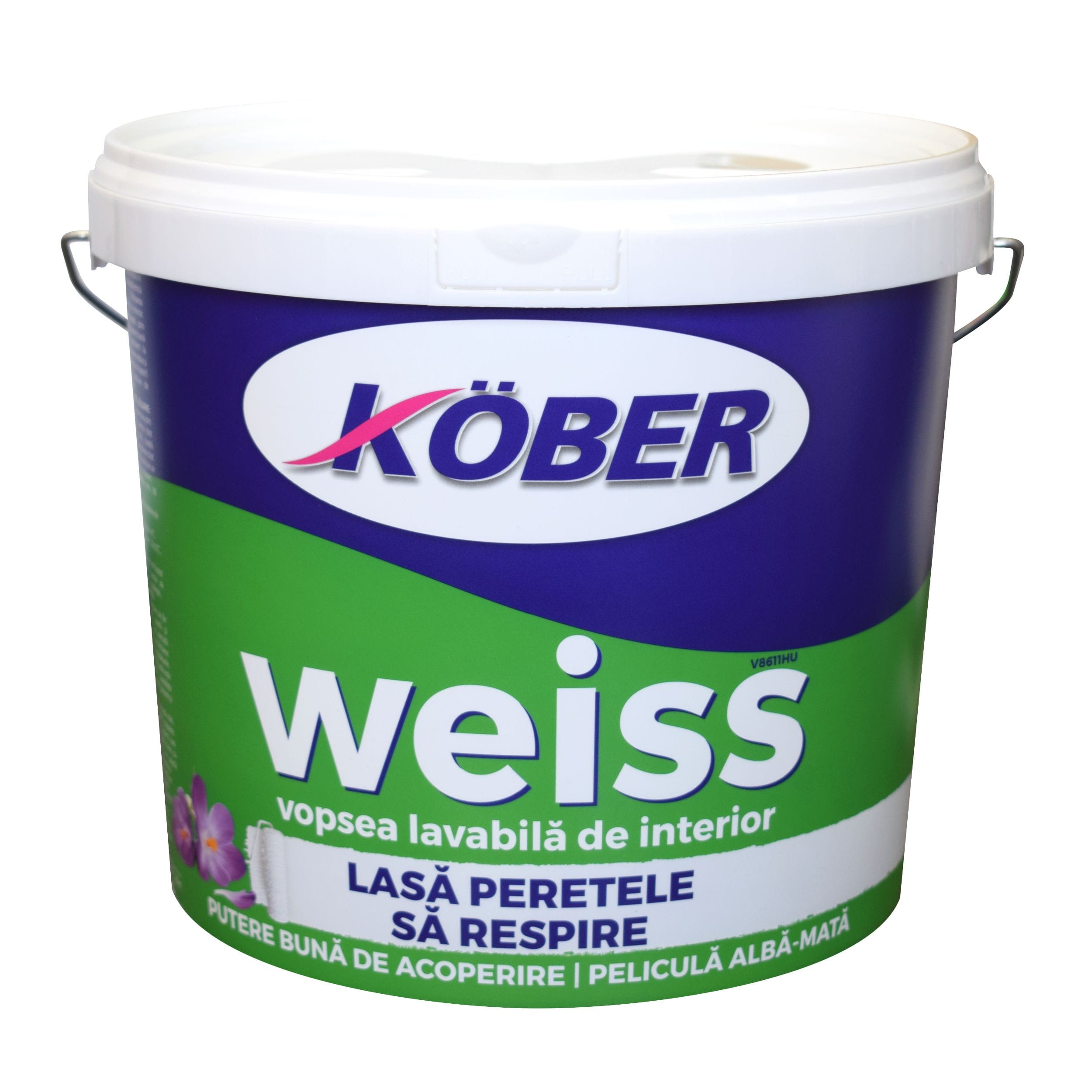 Vopsea lavabilă interior Kober Weiss, alb, 4 l Vopsea lavabilă interior Kober Weiss, alb, 4 l