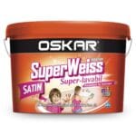 Vopsea superlavabilă de interior Oskar SuperWeiss, rezistentă la mucegai, alb satinat, 8,5 l