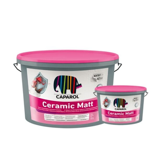 Vopsea ultralavabilă interior Caparol Ceramic Matt, alb, 15 l + 2,5 l