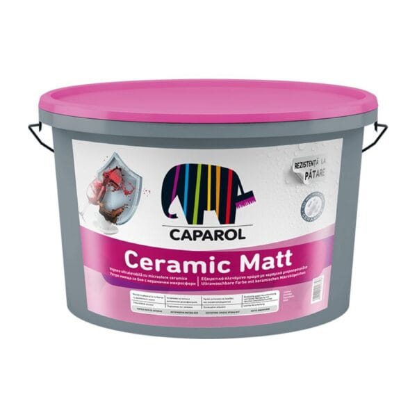 Vopsea ultralavabilă interior Caparol Ceramic Matt, alb, 2,5 l