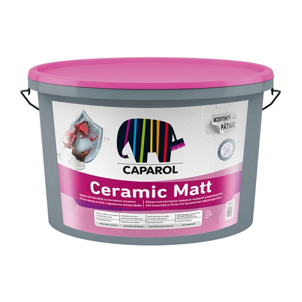 Vopsea ultralavabilă interior Caparol Ceramic Matt, alb, 2,5 l Vopsea ultralavabilă interior Caparol Ceramic Matt, alb, 2,5 l